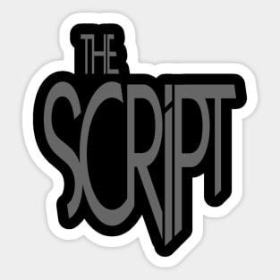 original grey style of the script Sticker